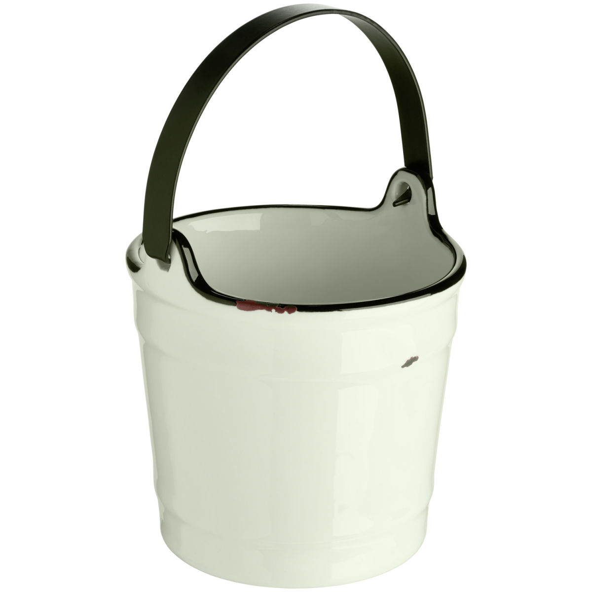 Bacinella Liron VEGA; 400ml, 10x9 cm (ØxH); bianco crema/nero; rotonda; 2 pz. / confezione