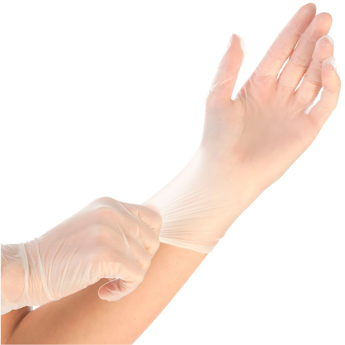 Guanti in vinile monouso Optimal Hygonorm; Taglia L; trasparente; 100 pz. / Pacco