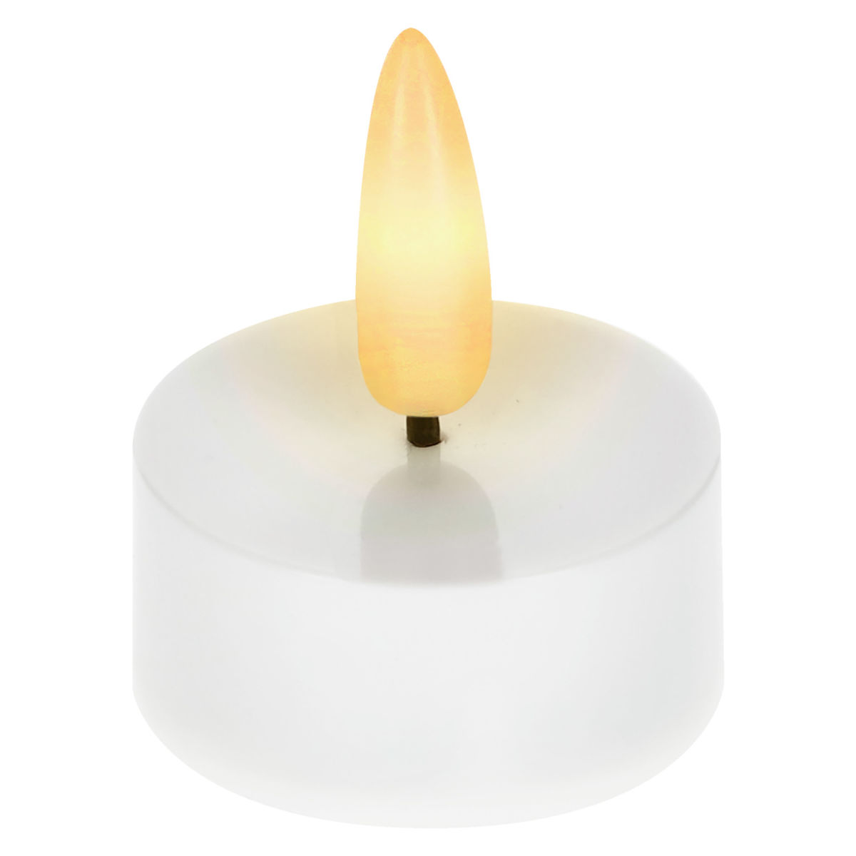Candelina tealight LED Flash VEGA; 3.5x5 cm (ØxH); bianco; 12 pz. / confezione