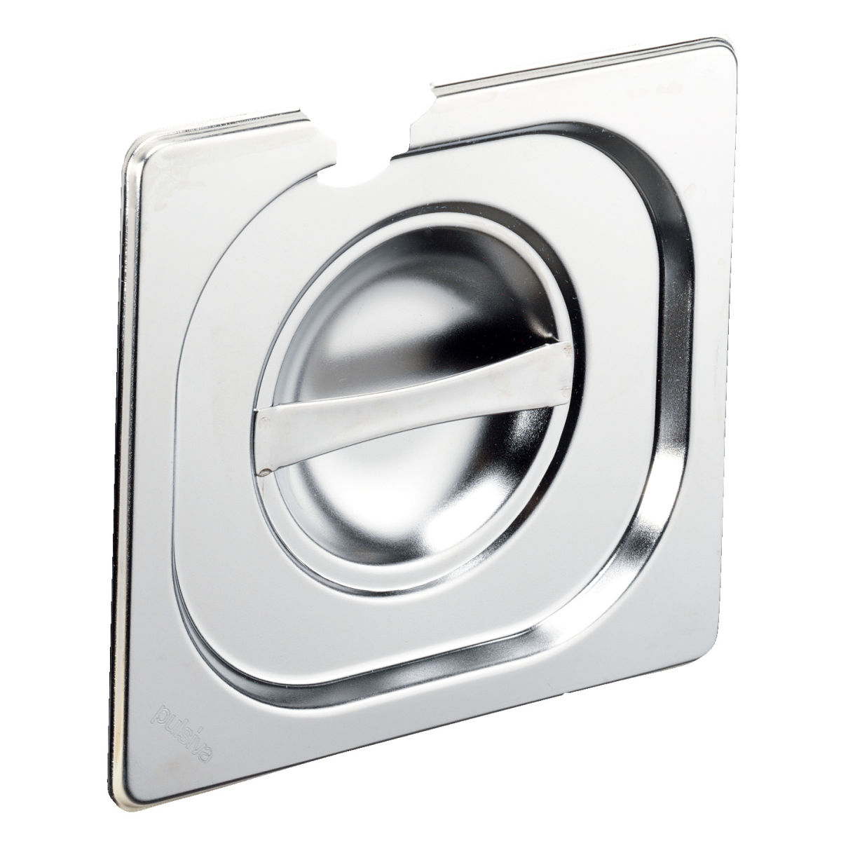PULSIVA GN-Deckel 1/6 Basic mit Löffelaussparung GN 1/6, 17.6x16.2 cm (LxB); silber