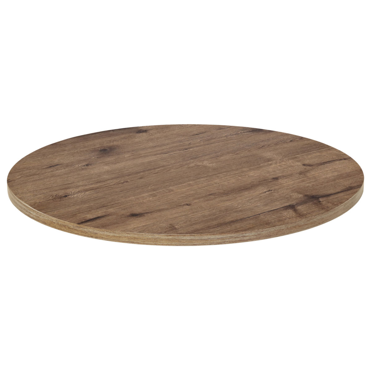 Piano tavolo laminato Maliana tondo VEGA; 100 cm (Ø); quercia antica; rotonda