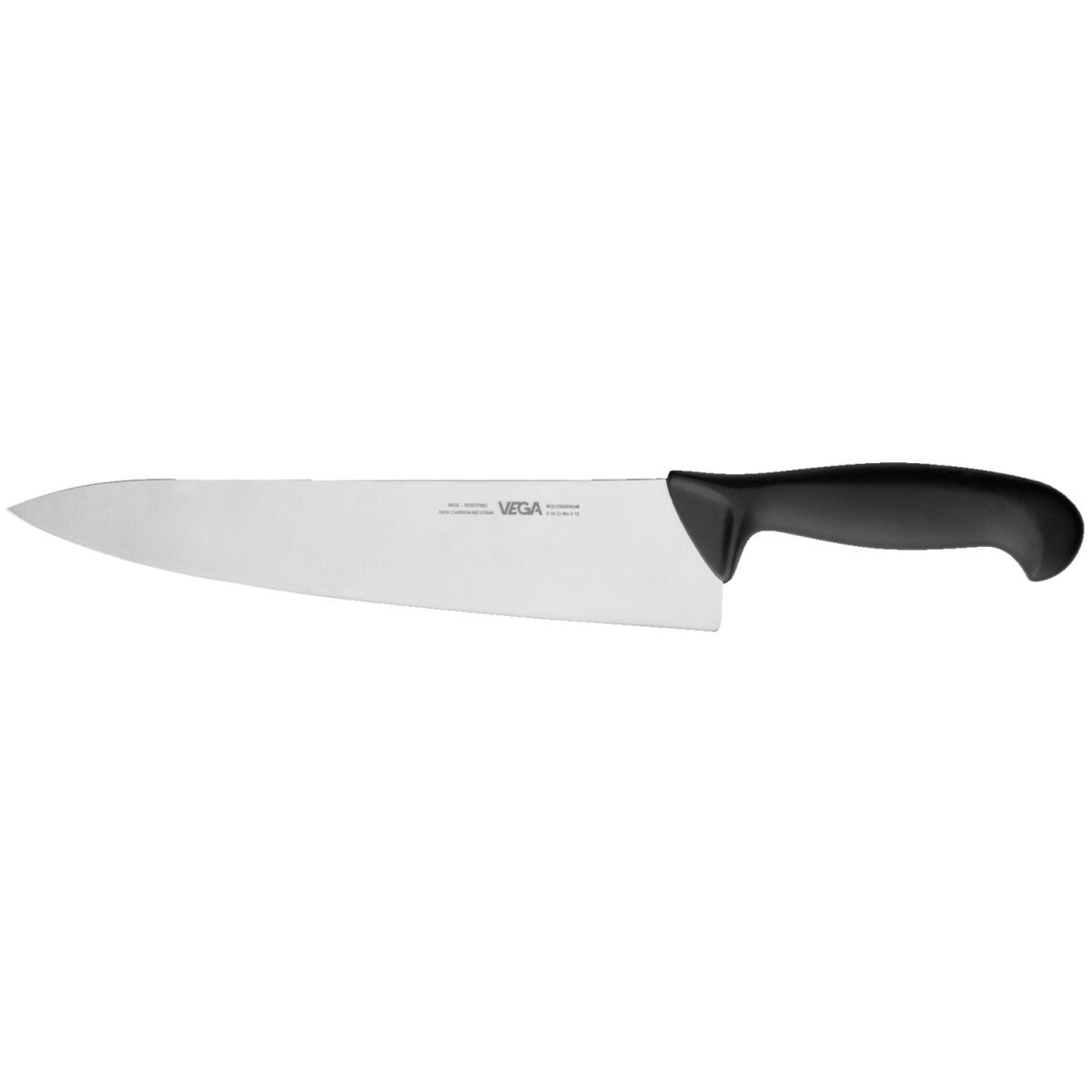 VEGA Kockkniv Messina; Bladlängd 25 cm, 38 cm (L); Svart/Silverfärg