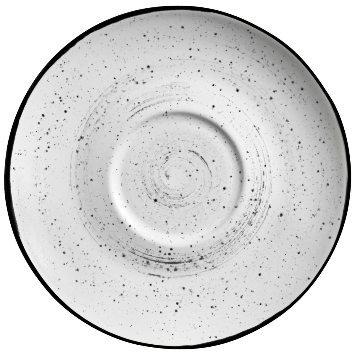 VEGA Kaffee-Untertasse Fungio 14 cm (Ø); weiß/schwarz; rund; 6 Stück / Pack