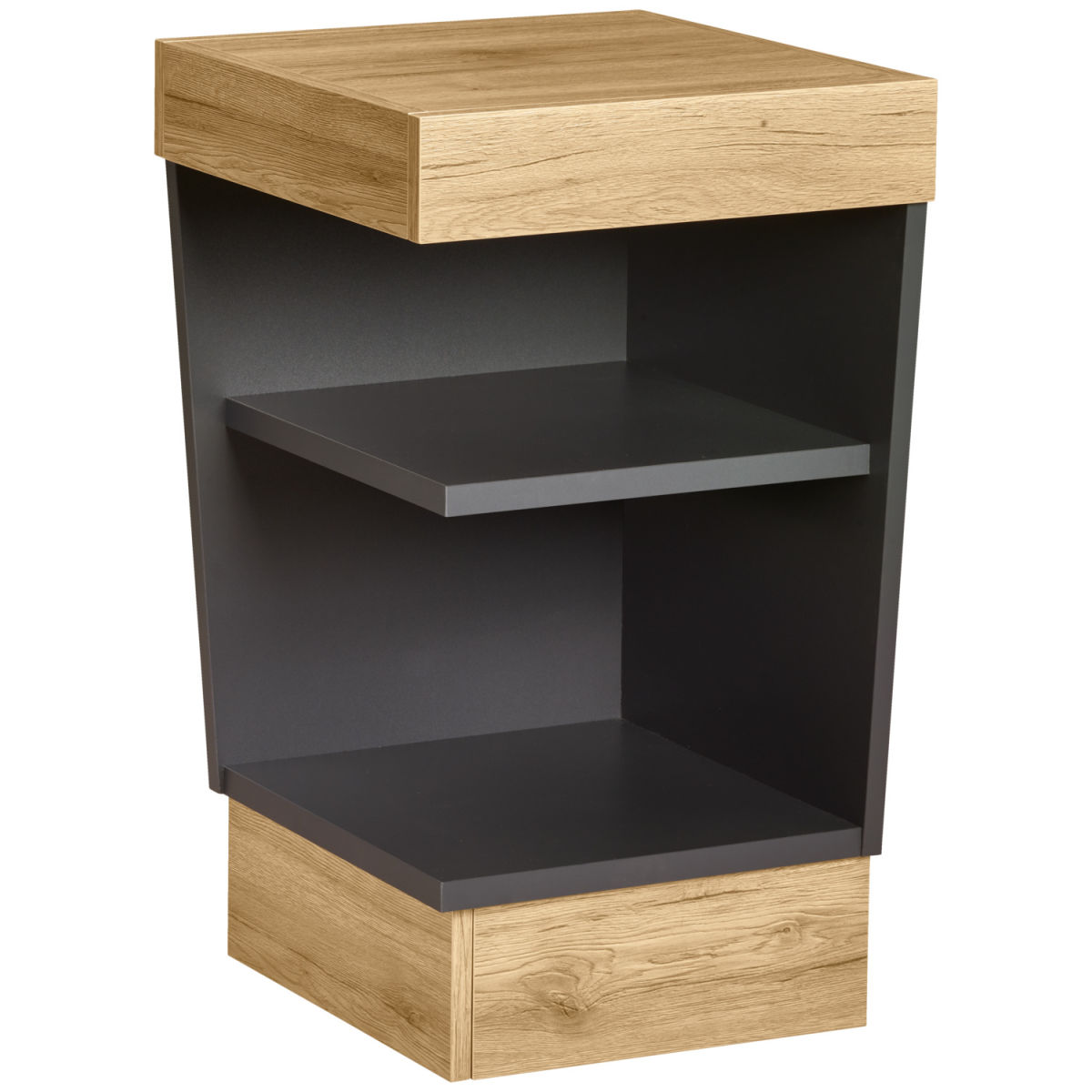 Mobile buffet Valinta Elemento ad angolo VEGA; 47.5x81x47.5 cm (LxHxP); antracite/quercia; rettangolare