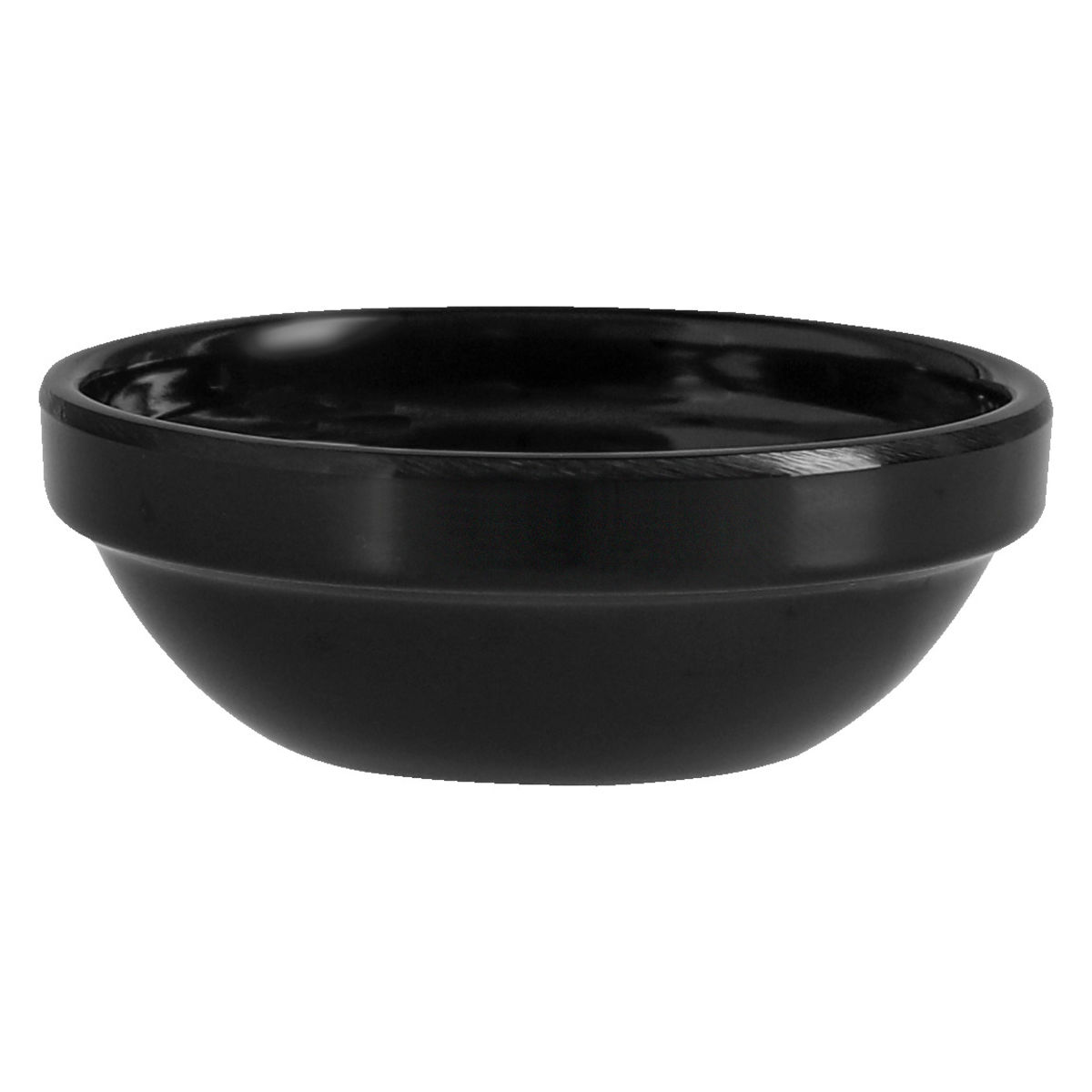 Ciotola in melamina Flex VEGA; 35ml, 6x2.2 cm (ØxH); nero; rotonda; 6 pz. / confezione