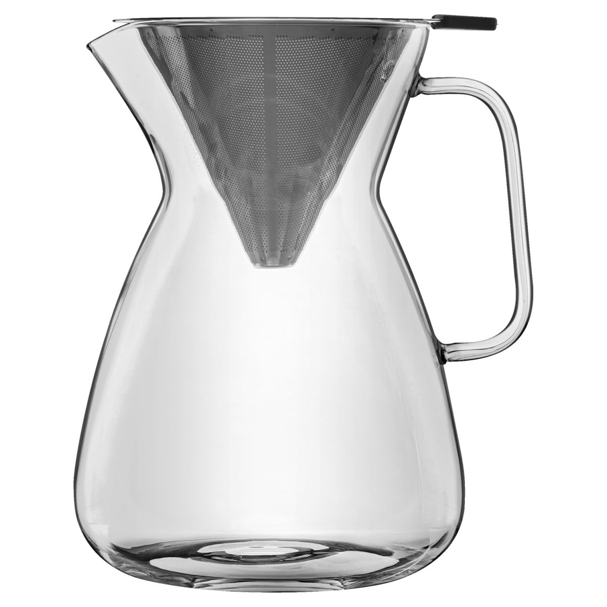 Caffettiera Suna Luigi Bormioli; 16.5x18.8 cm (ØxH); trasparente/nero