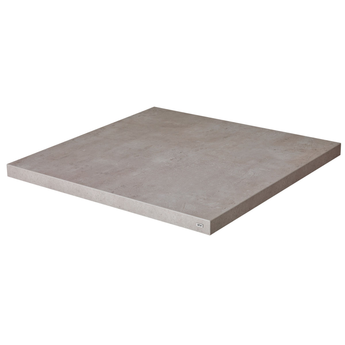 Piano tavolo laminato Spesso quadrato VEGA; 68x68 cm (LxL); cemento; quadrata