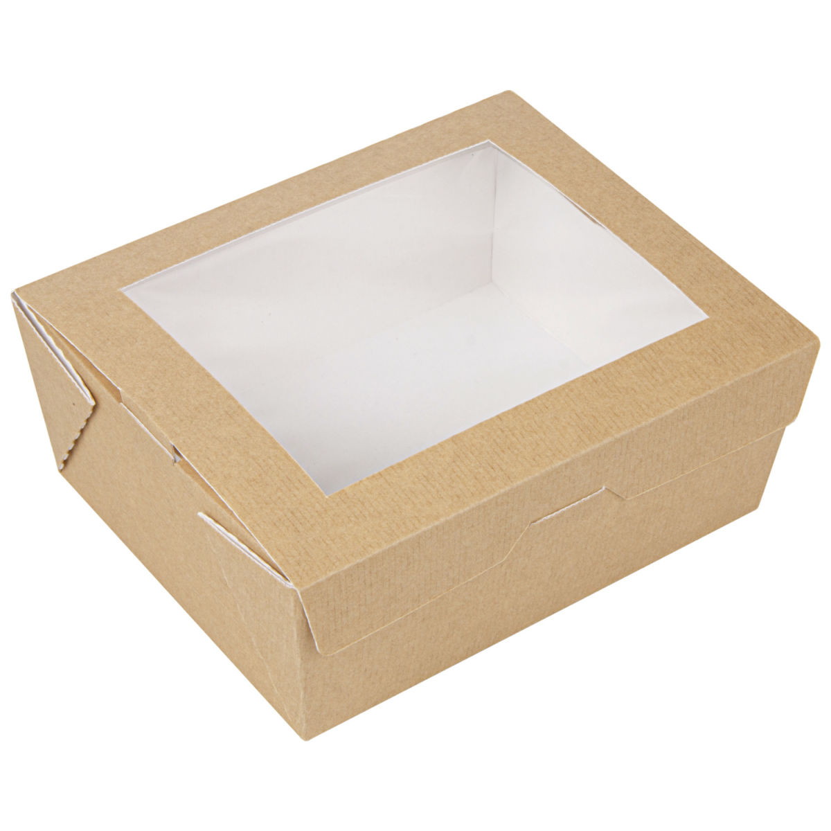 Lunchbox The Pack con ventana The Pack; 1350ml, 15.3x12.1x6.4 cm (LgxAnxAt); marrón; rectangular; 25 pz. / Paquete
