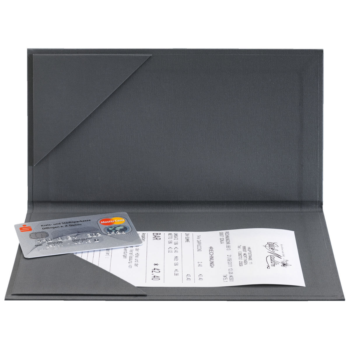 Portaconto Elite senza scritta VEGA; 23x13 cm (LxL); grigio; rettangolare