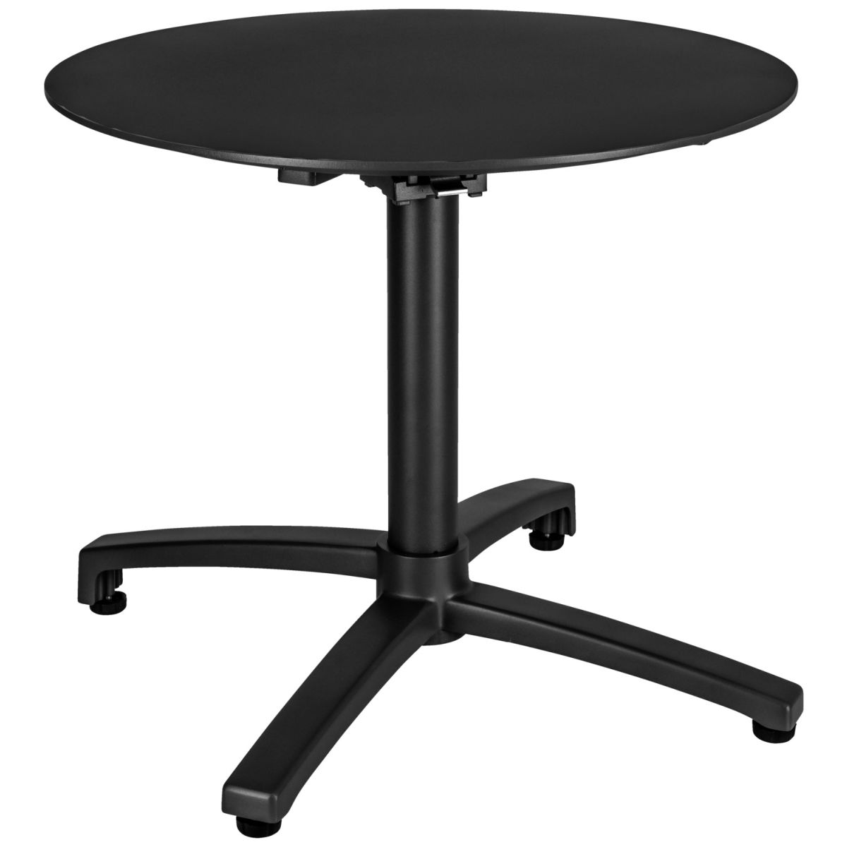 Vega Aluminium loungetafel voor buiten Taipa rond; 60x50 cm (&Oslash;xH); Tafelblad zwart, frame zwart; rond