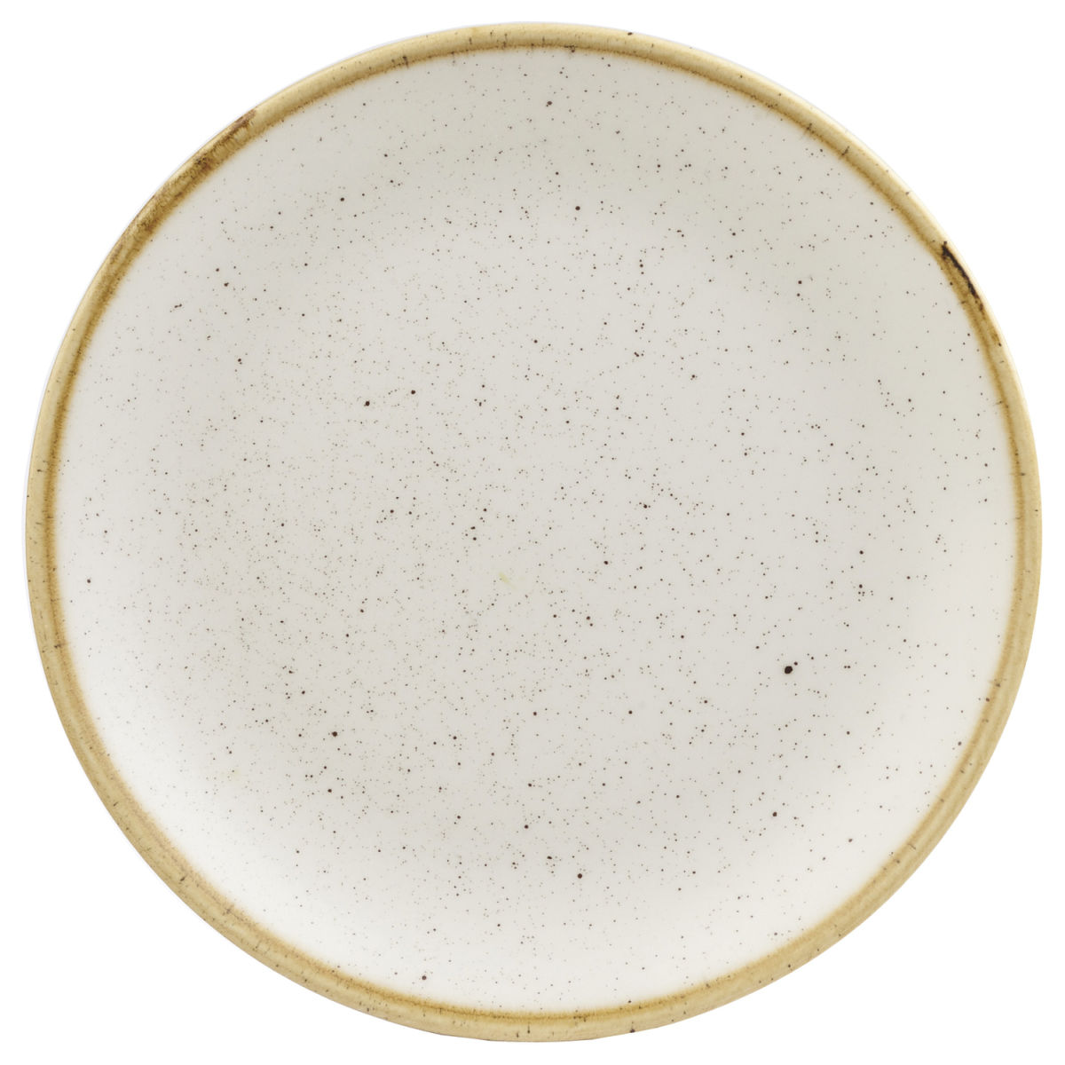 Plato llano Stonecast Barley White Borde inclinado Churchill; 21.7 cm (Ø); blanco/marrón; redonda; 12 pz. / Paquete