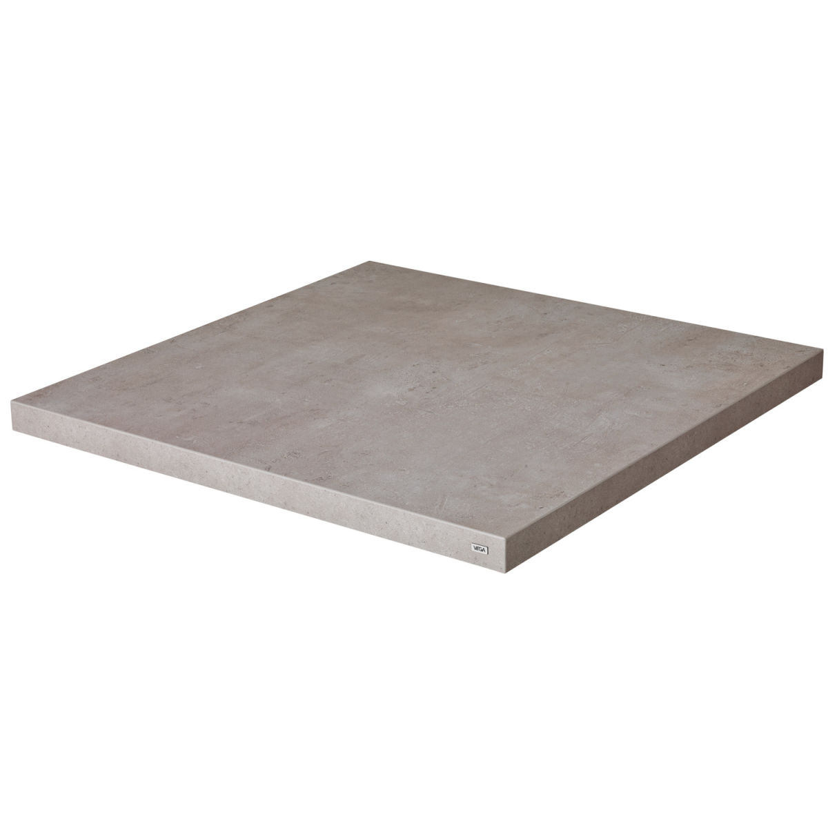 Piano tavolo laminato Spesso quadrato VEGA; 80x80 cm (LxL); cemento; quadrata