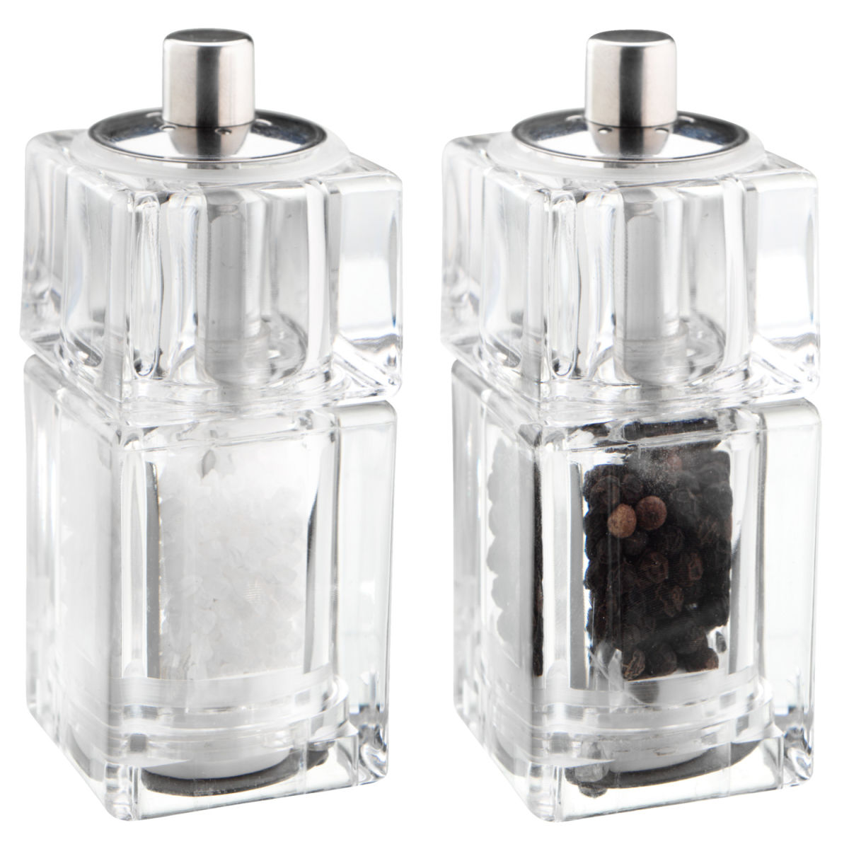VEGA Salz- & Pfeffermühlen-Set Alma 25 ml, 3.8x9x3.8 cm (BxHxT); transparent; 2 Stück / Pack