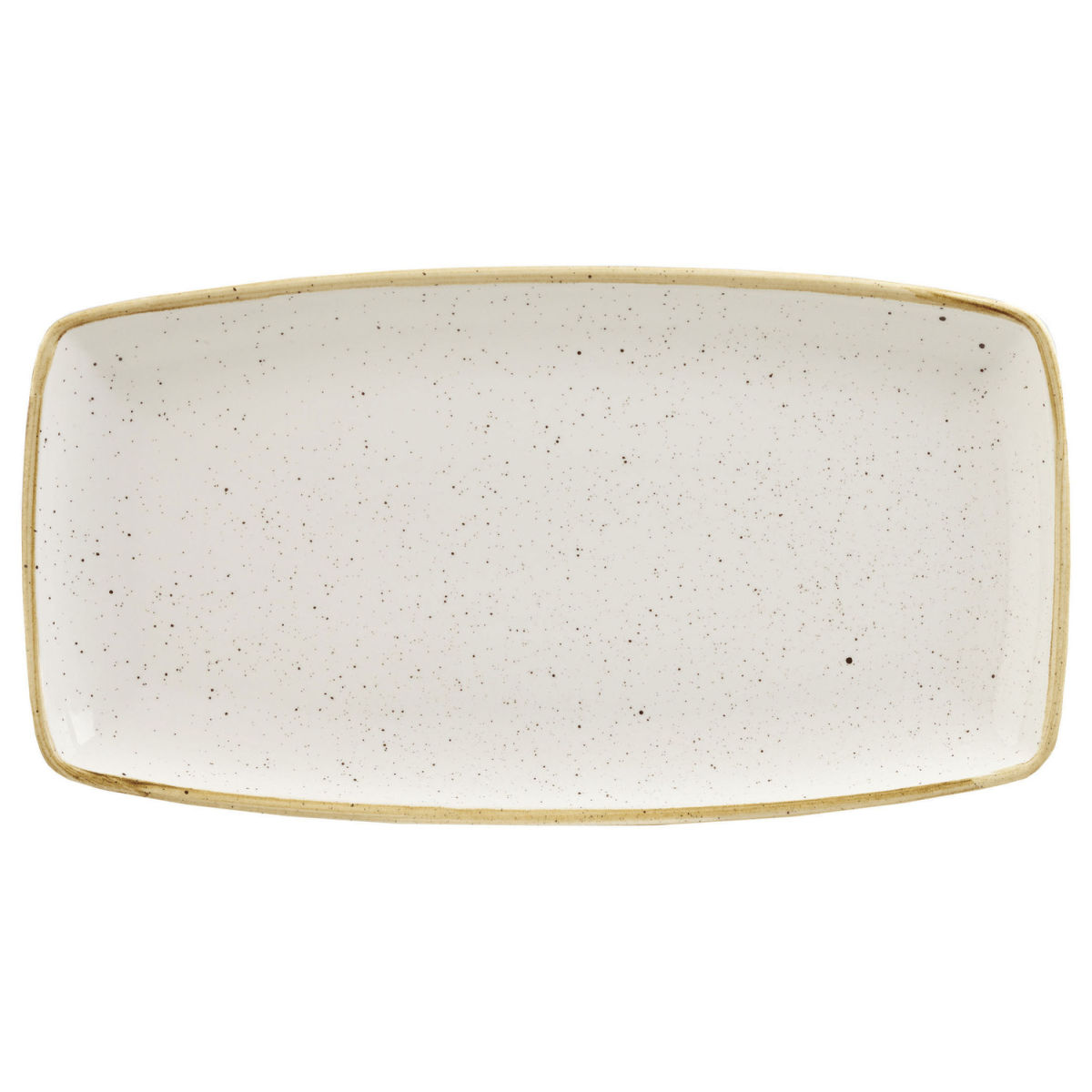 Piatto ovale Stonecast Barley White Churchill; 29.5x15 cm (LxL); bianco/marrone; rettangolare; 12 pz. / confezione