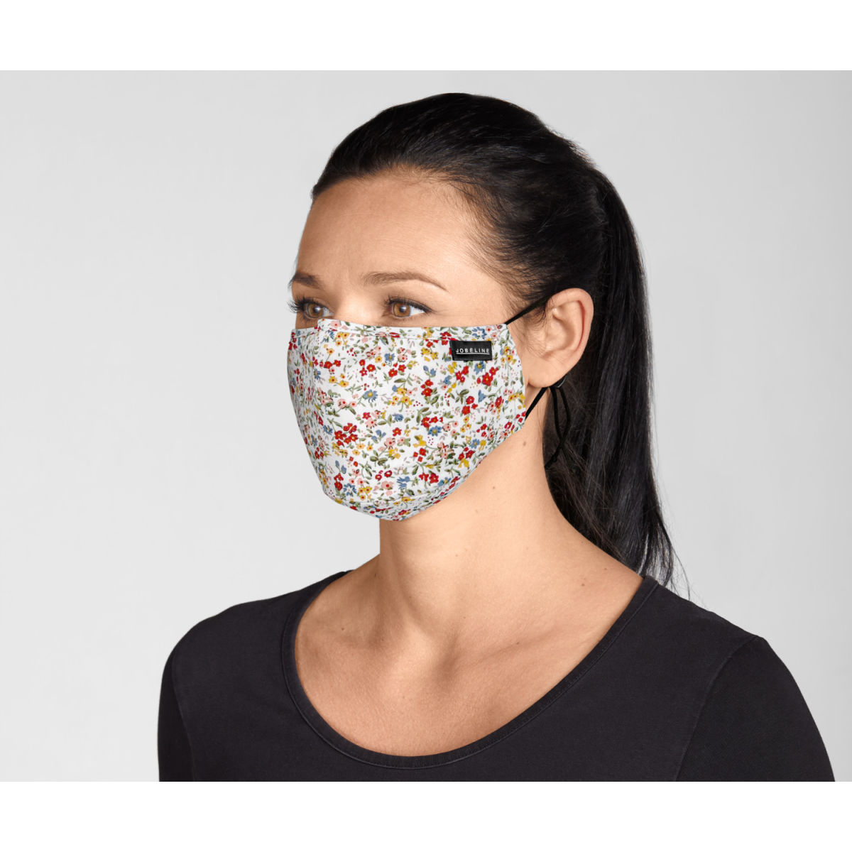 Mascherina protettiva riutilizzabile con fiori JOBELINE; multicolore
