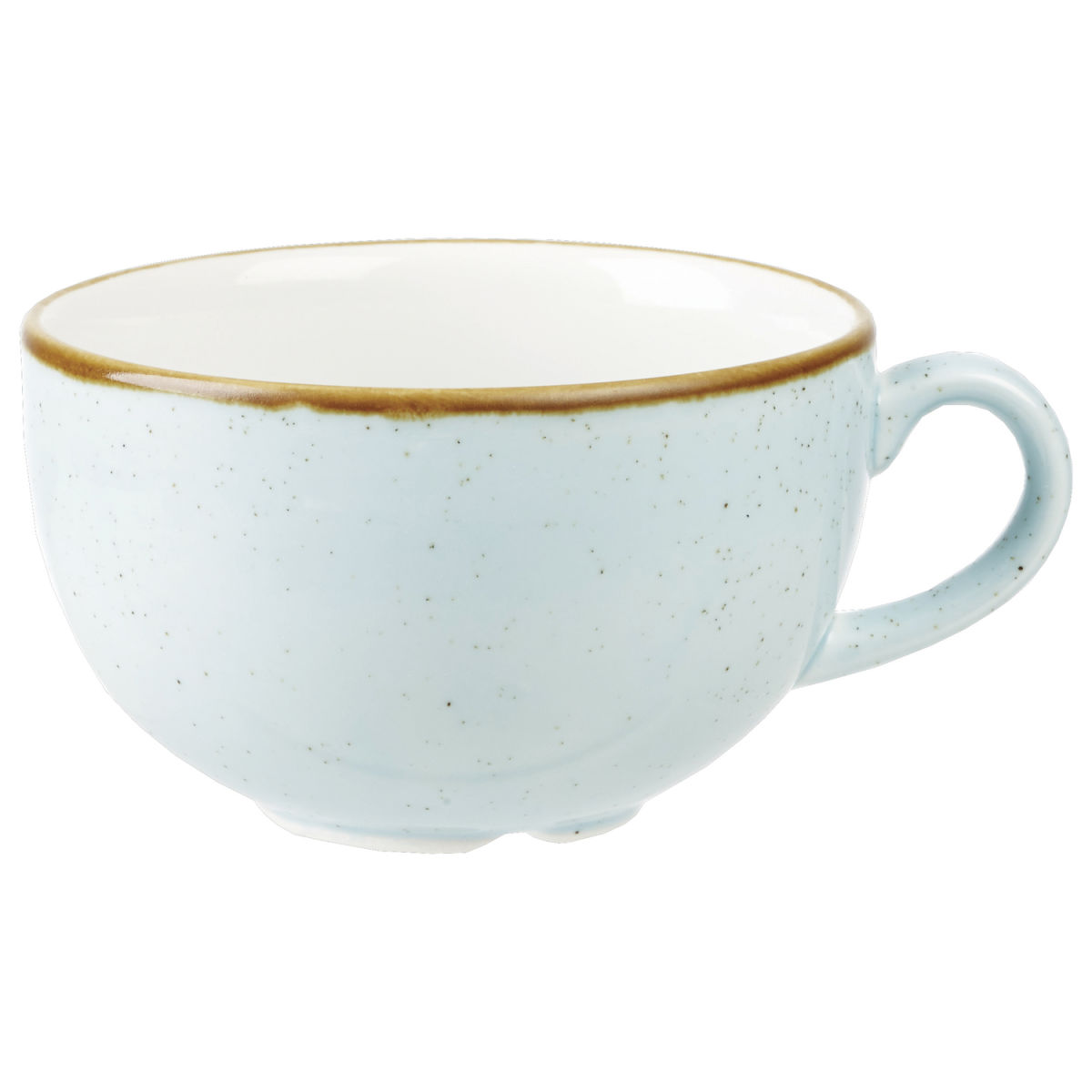 Churchill Cappuccino Tasse Stonecast Duck Egg 460 ml, 11x7 cm (ØxH); hellblau/braun; rund; 6 Stück / Pack