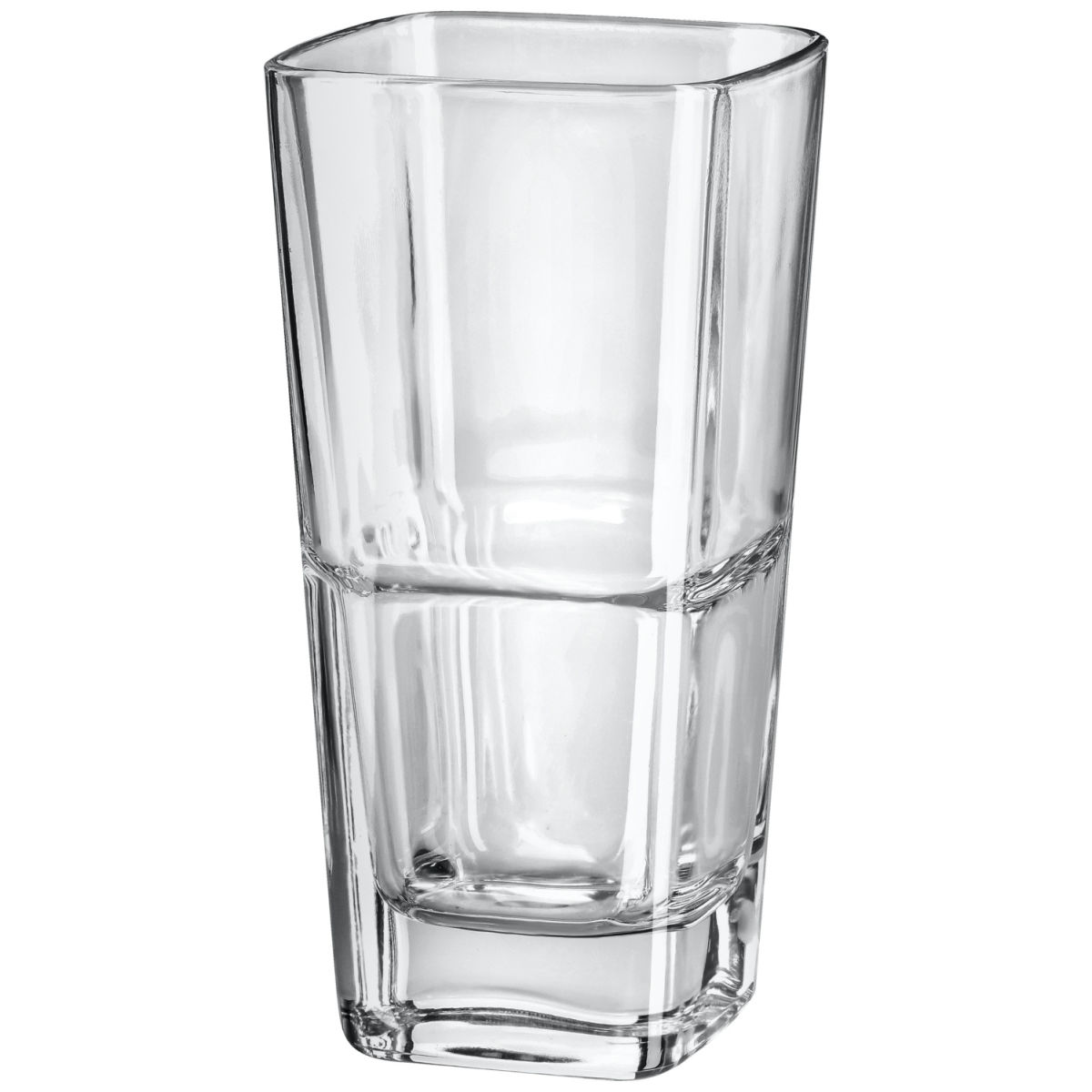 Tumbler alto Palladio Quadro impilabile Borgonovo; 320ml, 7x14 cm (ØxH); trasparente; 6 pz. / confezione