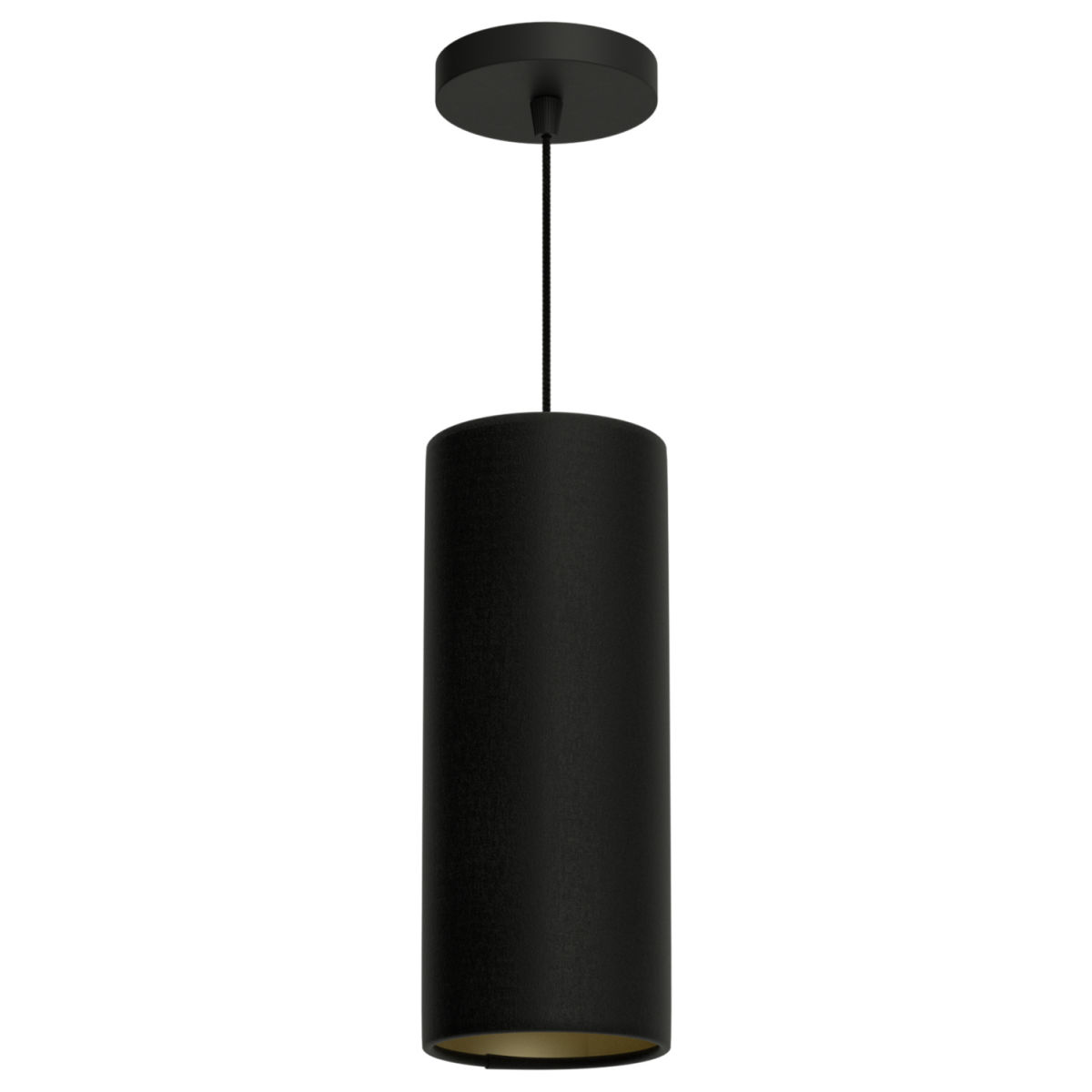 Lámpara suspendida Samuel Nemec; 30x12 cm (AtxØ); negro/dorado