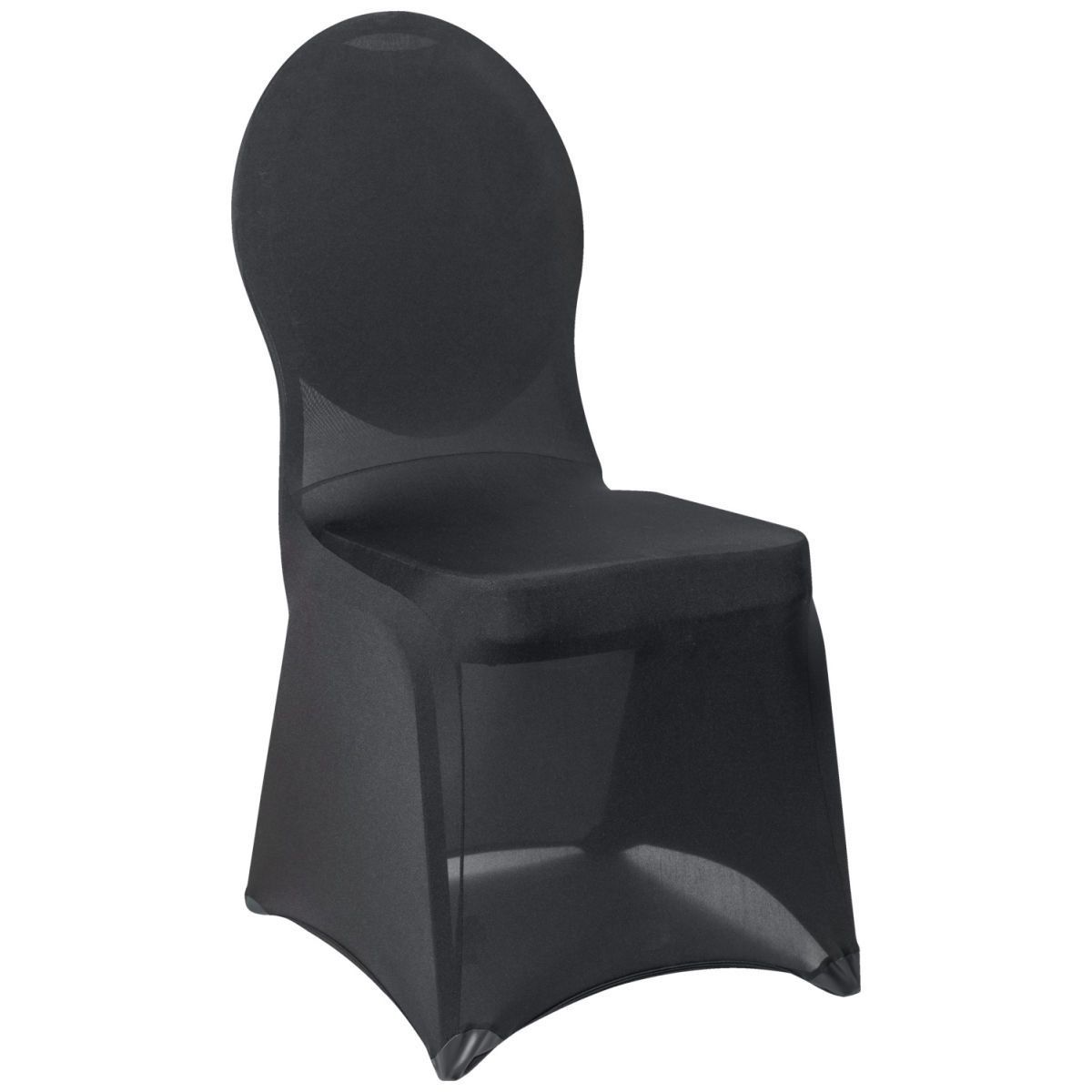 Coprisedia Bankett con schienale tondo PULSIVA; 40x44x95 cm (LxLxH); nero