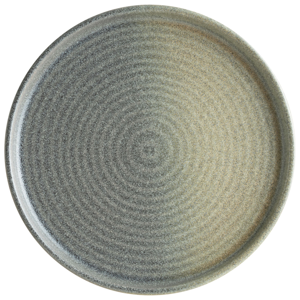 Bonna Bord plat Hornfels Ripple; 21x1.8 cm (&Oslash;xH); grijs; rond; 6 stuk / verpakking