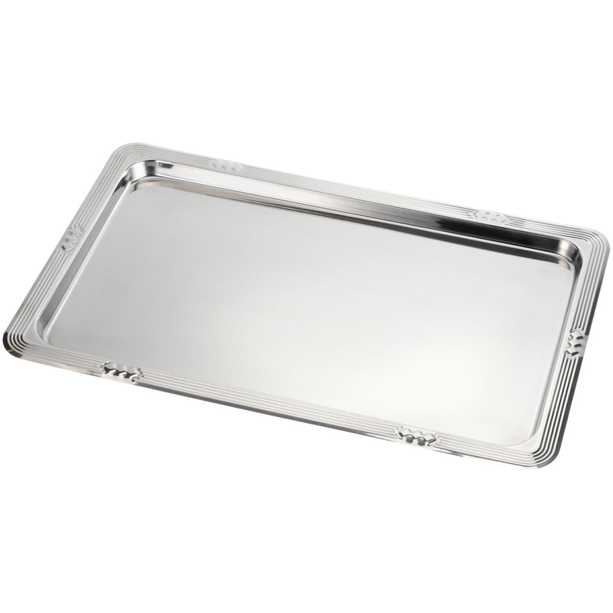 PULSIVA GN-Tablett 1/1 Romanza GN 1/1, 53x32.5 cm (LxB); silber; rechteckig