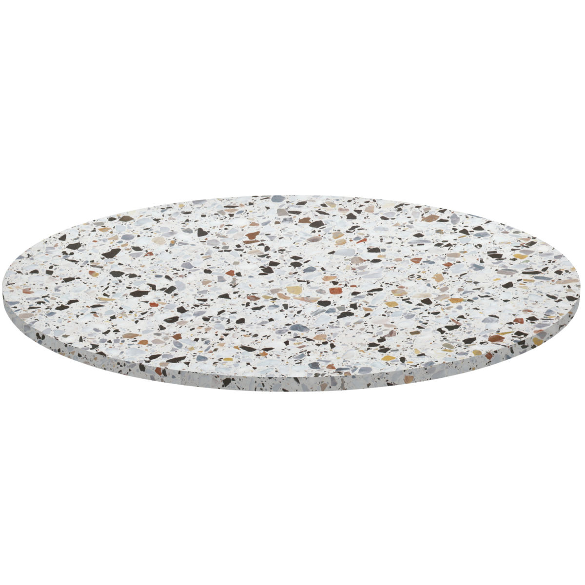 Piano tavolo laminato Maliana tondo VEGA; 60 cm (Ø); terazzo; rotonda