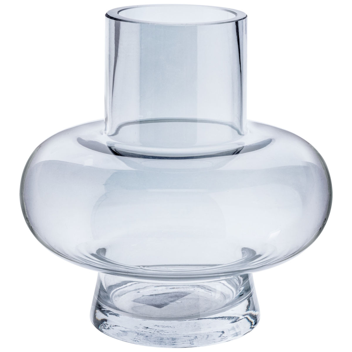 Vaso in vetro Biserka VEGA; 17x17 cm (ØxH); grigio