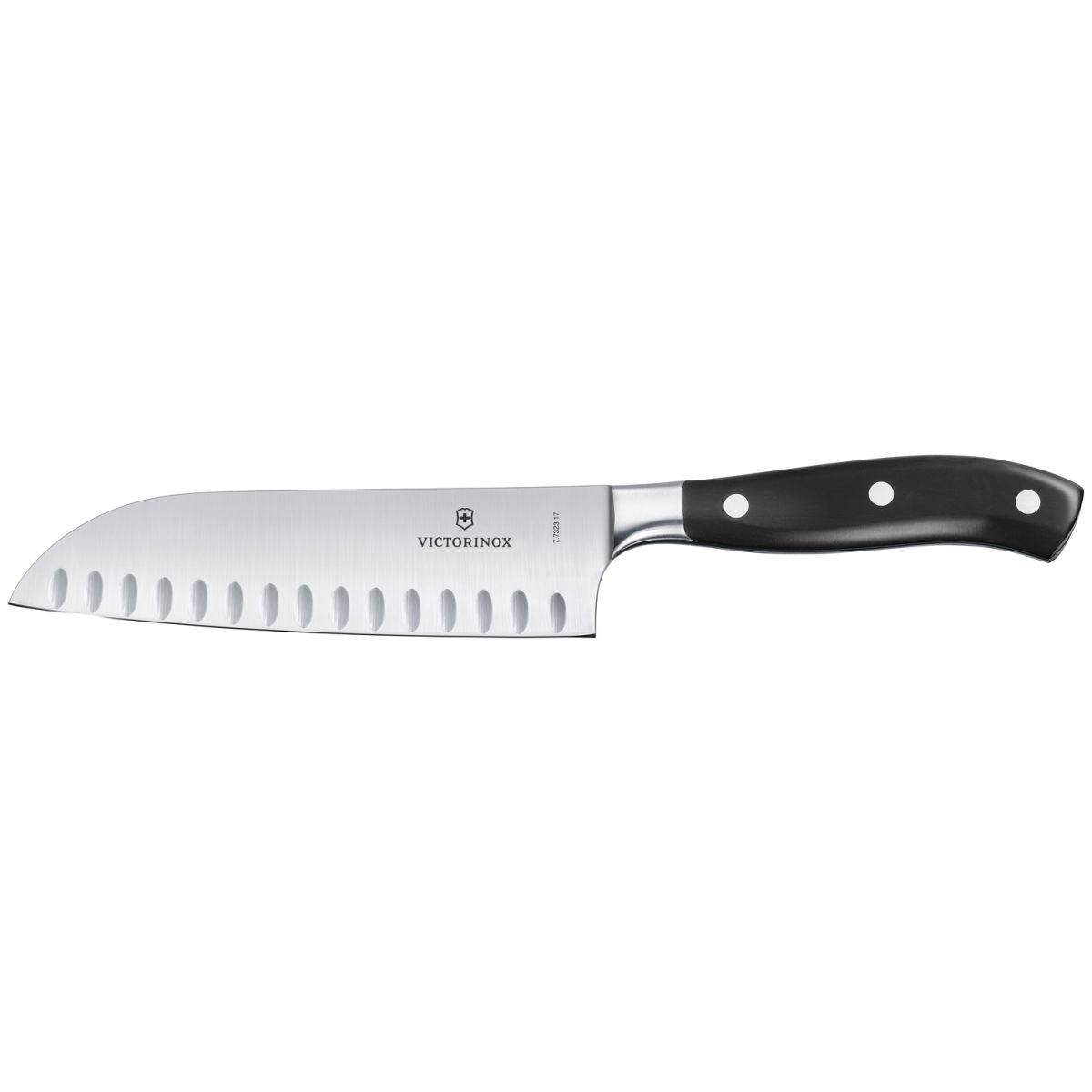 Victorinox Santoku messen Grand Maître, gekarteld; Lemmetlengte 17 cm, 30.7 cm (L); zilver/zwart