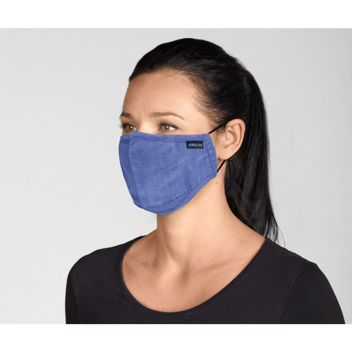 Mascherina protettiva riutilizzabile  Chambray JOBELINE; blu