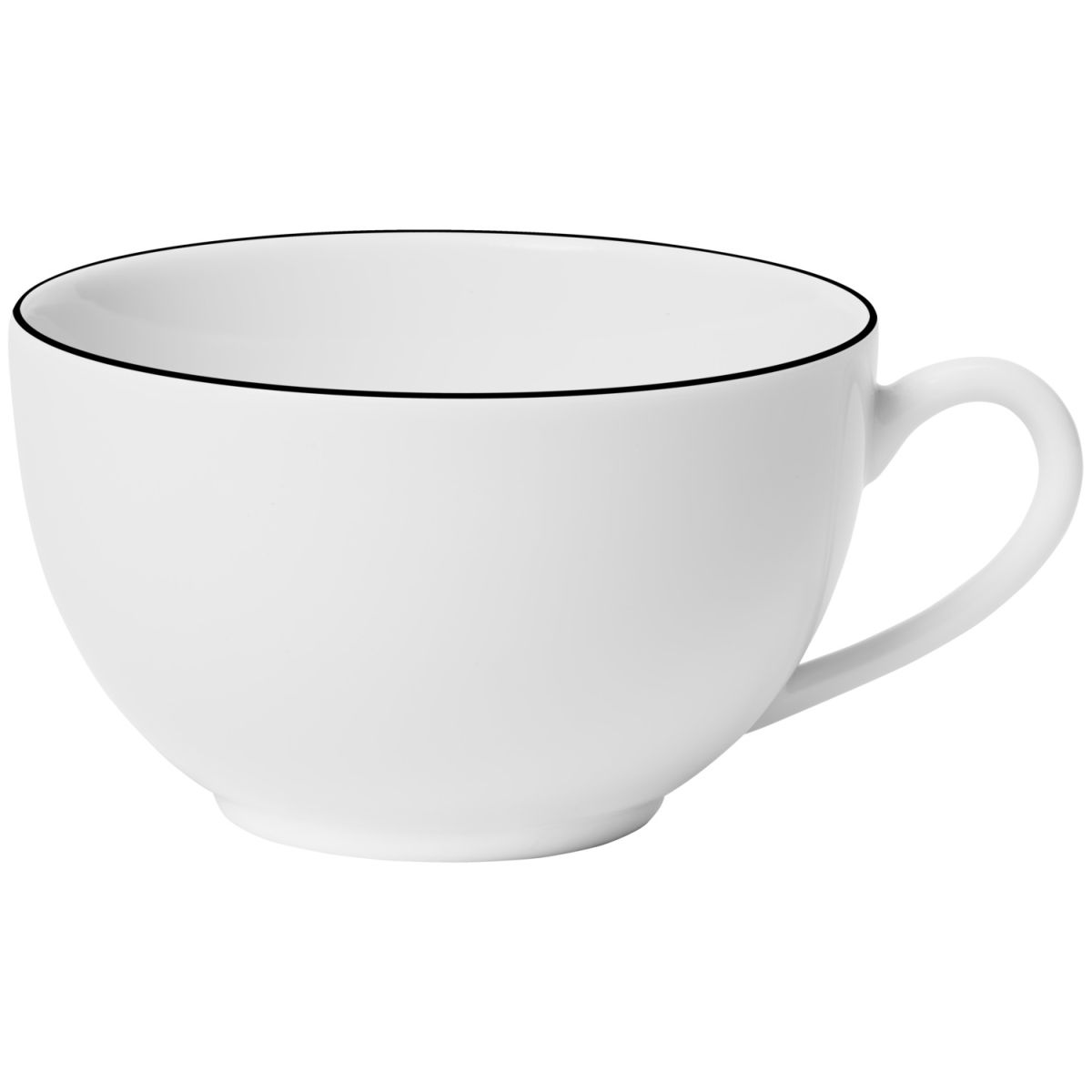VEGA Kaffeetasse Bellino 220 ml, 9x5.5 cm (ØxH); weiß/schwarz; rund; 6 Stück / Pack