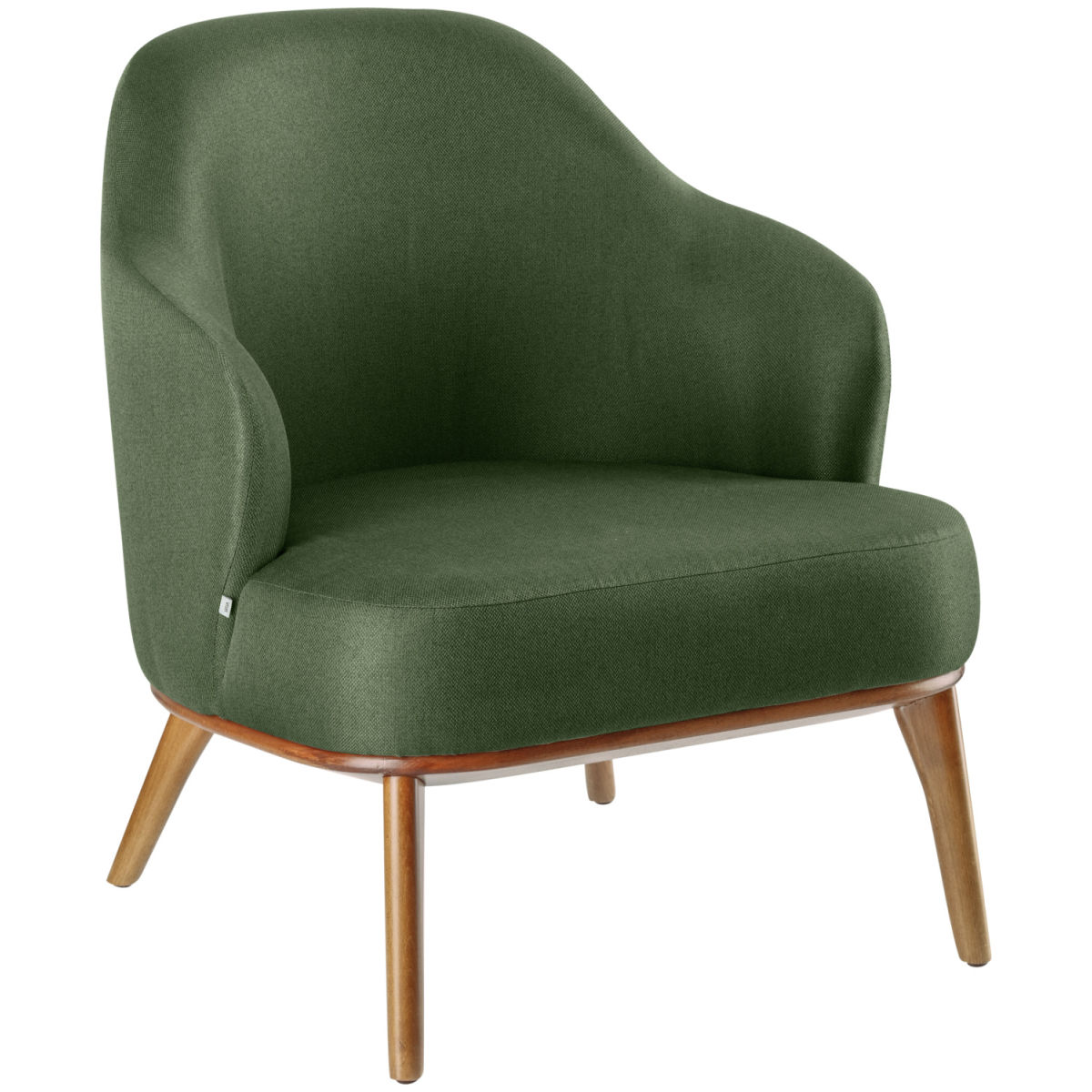 Sillón Gustav VEGA; 70x78x79 cm (AnxProfxAt); Asiento verde, Estructura marrón claro