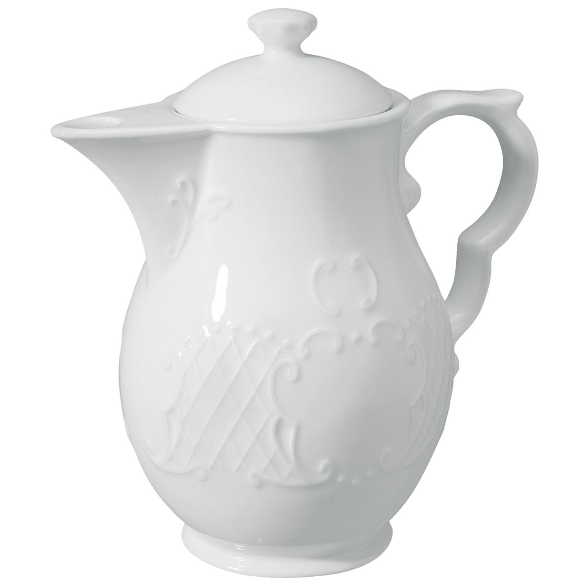 Teiera Minuetto con coperchio VEGA; 500 ml, 7x16.5 cm (ØxH); bianco; rotonda; 2 pz. / confezione