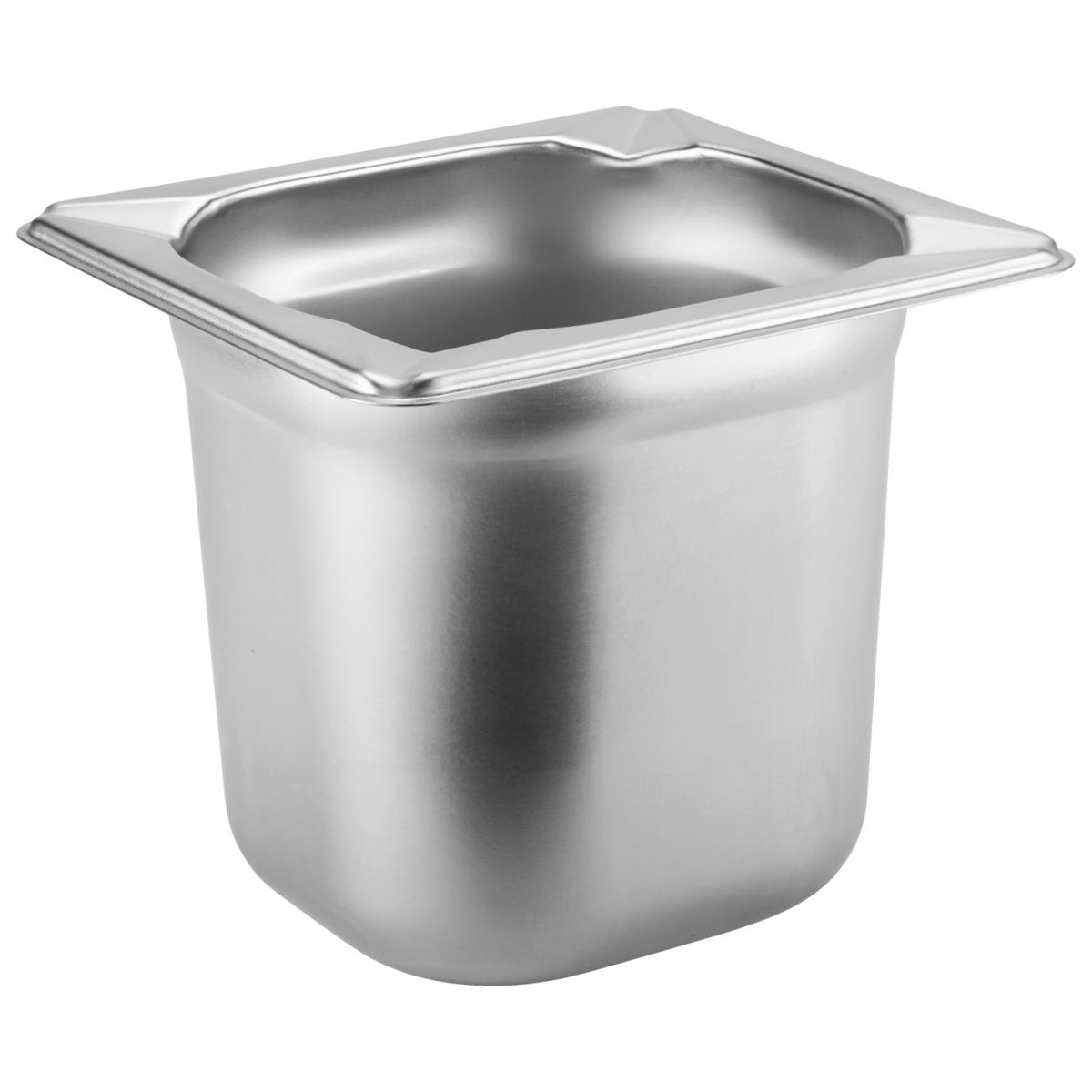 PULSIVA GN-Behälter 1/6 Profi GN 1/6, 2.5 l, 17.6x16.2x15 cm (LxBxT); edelstahl