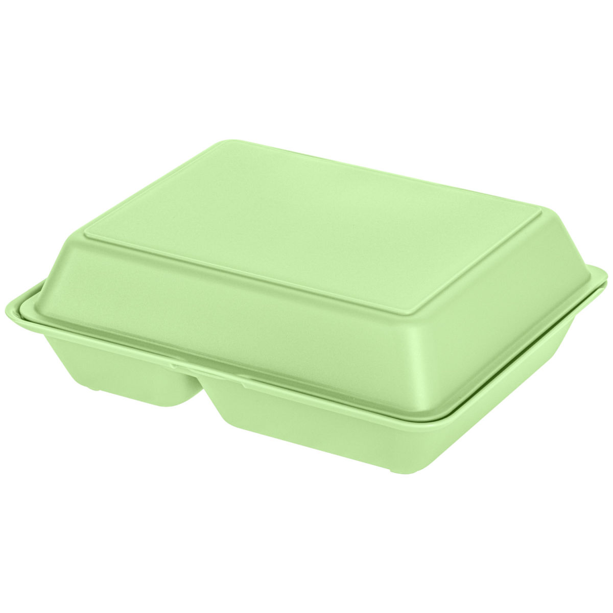 Envase comida reutilizable Yari larga elasto REuse; 1200ml, 20.3x25.2x8.4 cm (LgxAnxAt); verde; rectangular; 25 pz. / Paquete