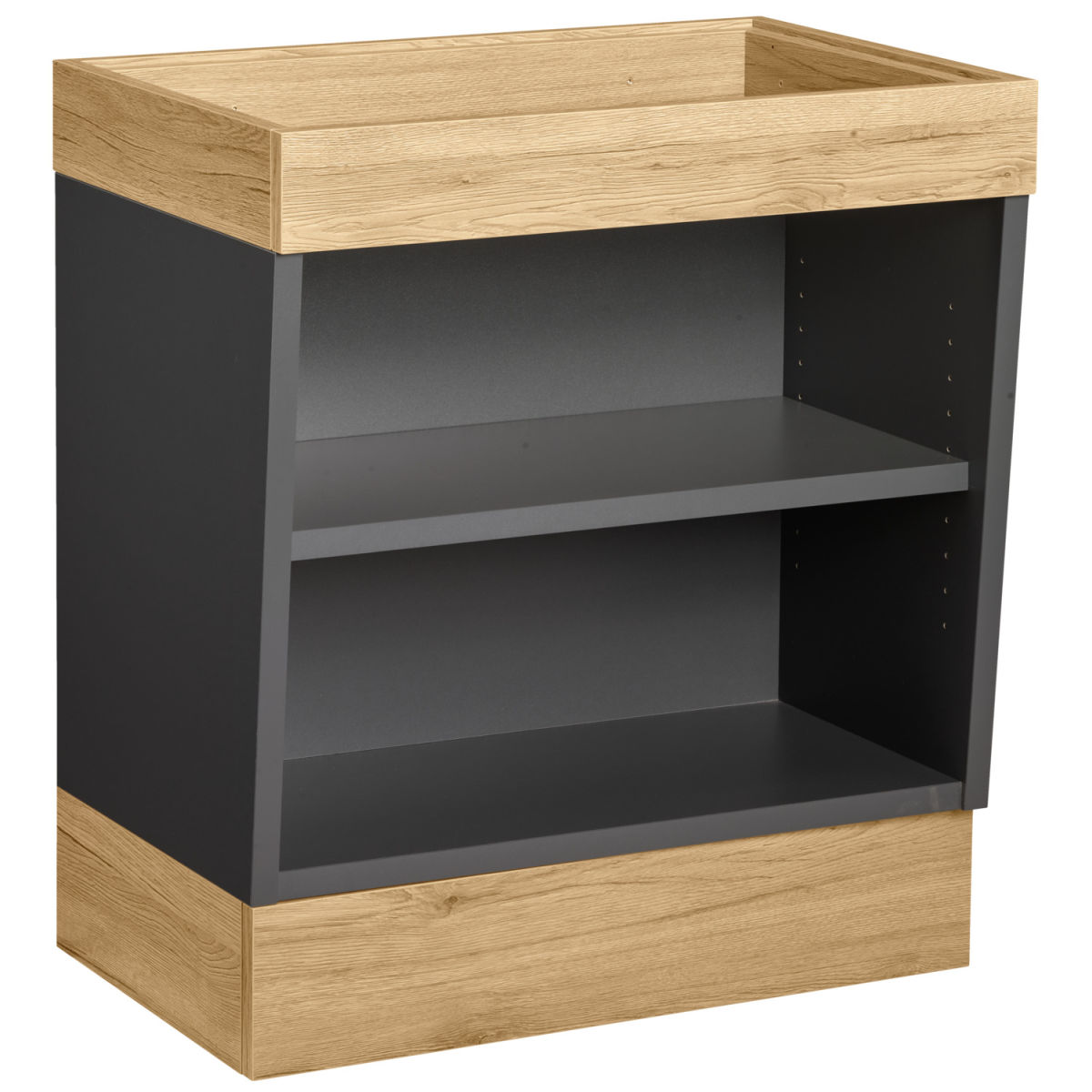 Mobile buffet Valinta Elemento a muro piccolo VEGA; 72.2x81x47.5 cm (LxHxP); antracite/quercia; rettangolare