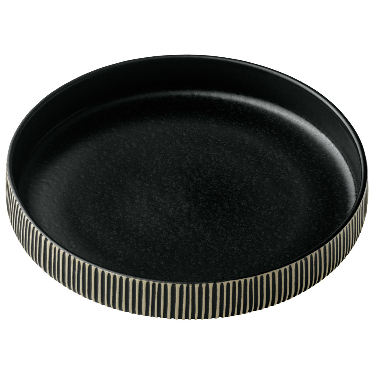 Piatto fondo Nara bordo alto e rialzato Playground; 1300 ml, 24x4.2 cm (ØxH); nero/bianco; rotonda; 6 pz. / confezione