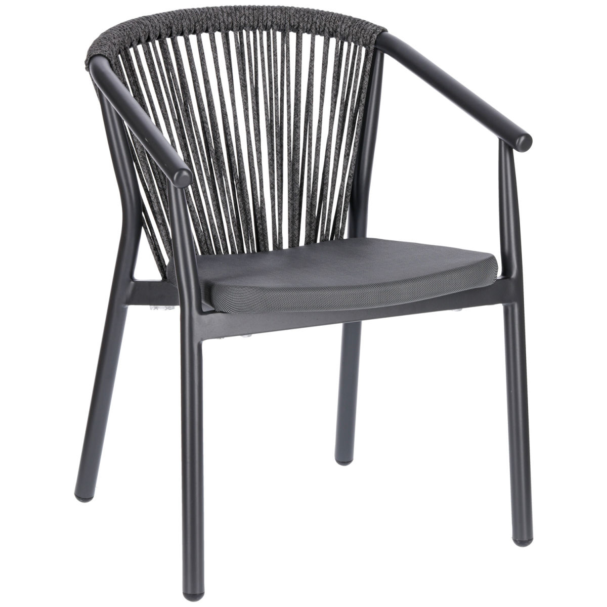 Silla Calvin VEGA; 57x59x78 cm (AnxProfxAt); Asiento antracita, Estructura antracita; 2 pz. / Paquete