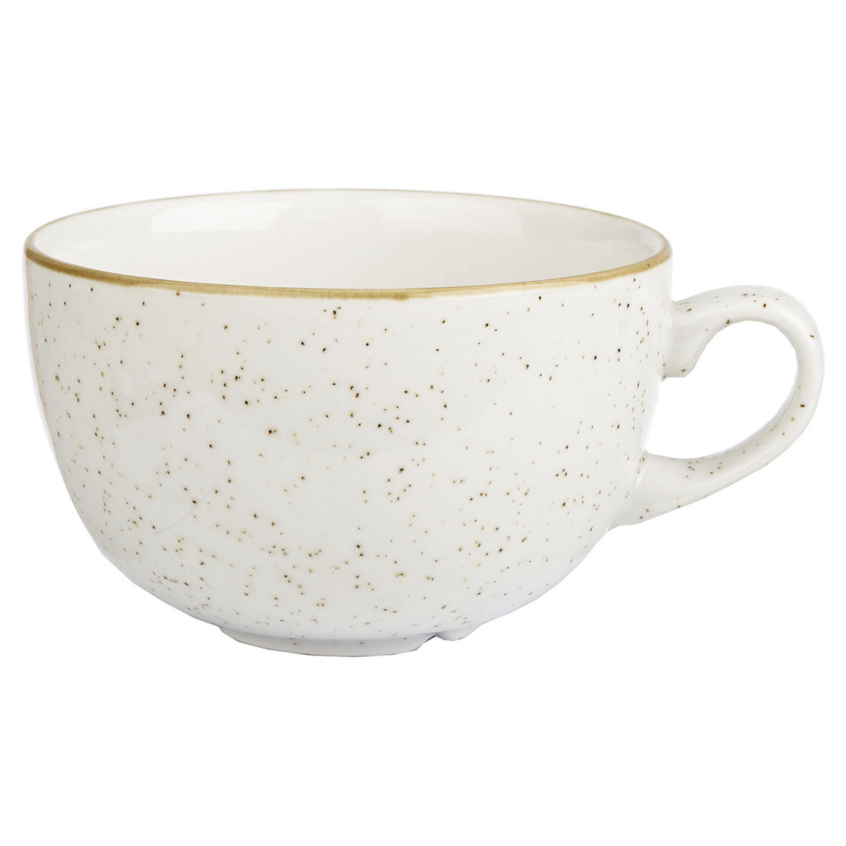 Tazza cappuccino Stonecast Barley White Churchill; 340 ml, 11x6.5 cm (ØxH); bianco/marrone; rotonda; 12 pz. / Pacco