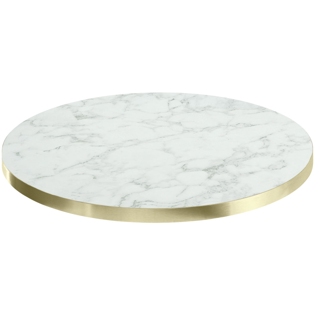 VEGA Indoor-Tischplatte Marvani rund 50x2.5 cm (ØxH); gold/weiß/marmoriert; rund