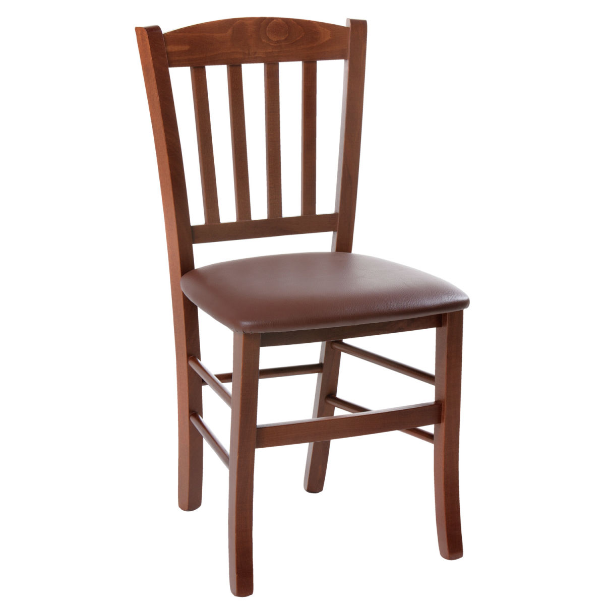 Sedia in legno Cottage 2 PULSIVA; 46x52x87 cm (LxPxH); seduta noce, struttura noce; 2 pz. / confezione