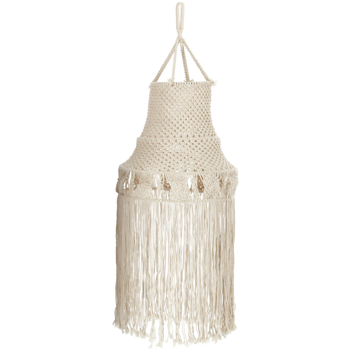 Decoración para colgar de macramé  Kiku VEGA; 120x40 cm (LgxAn); blanco crema