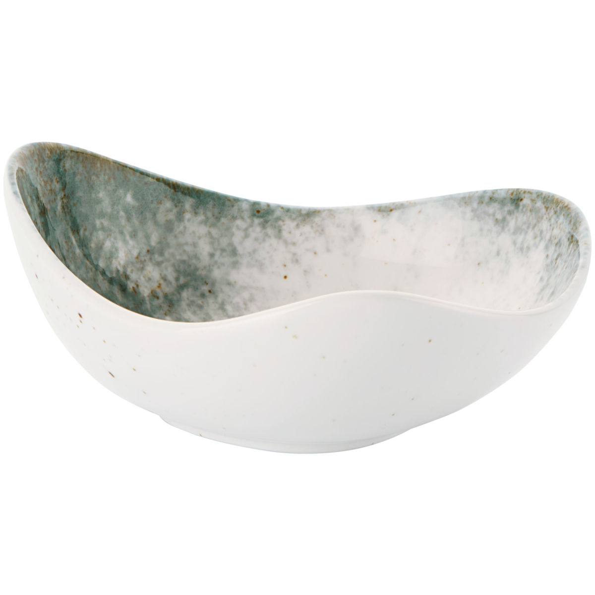 Ciotola Purior VEGA; 330 ml, 15.8x14.8x7 cm (LxLxH); bianco/petrolio; ovale; 6 pz. / confezione