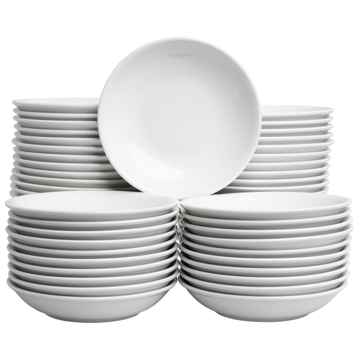 Vega Voordeelpak diepe borden Ponta 60-delig; 600 ml, 20x4 cm (&Oslash;xH); wit; rond; 60 stuk / verpakking