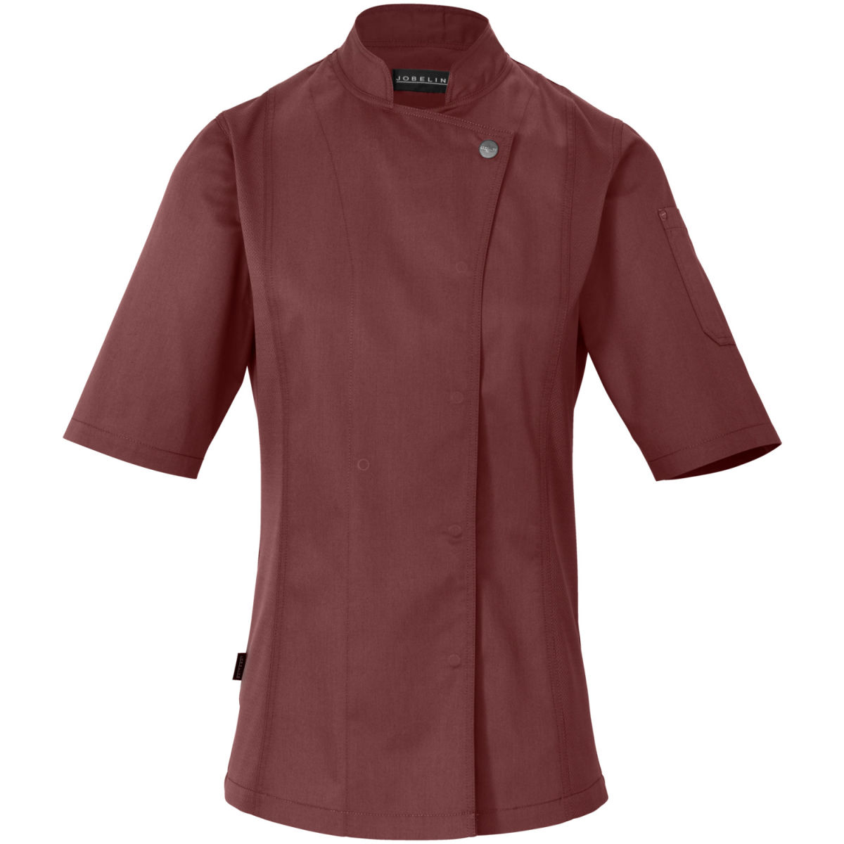 Chaqueta de cocina para mujer Carter manga corta JOBELINE; Talla 44; borgoña