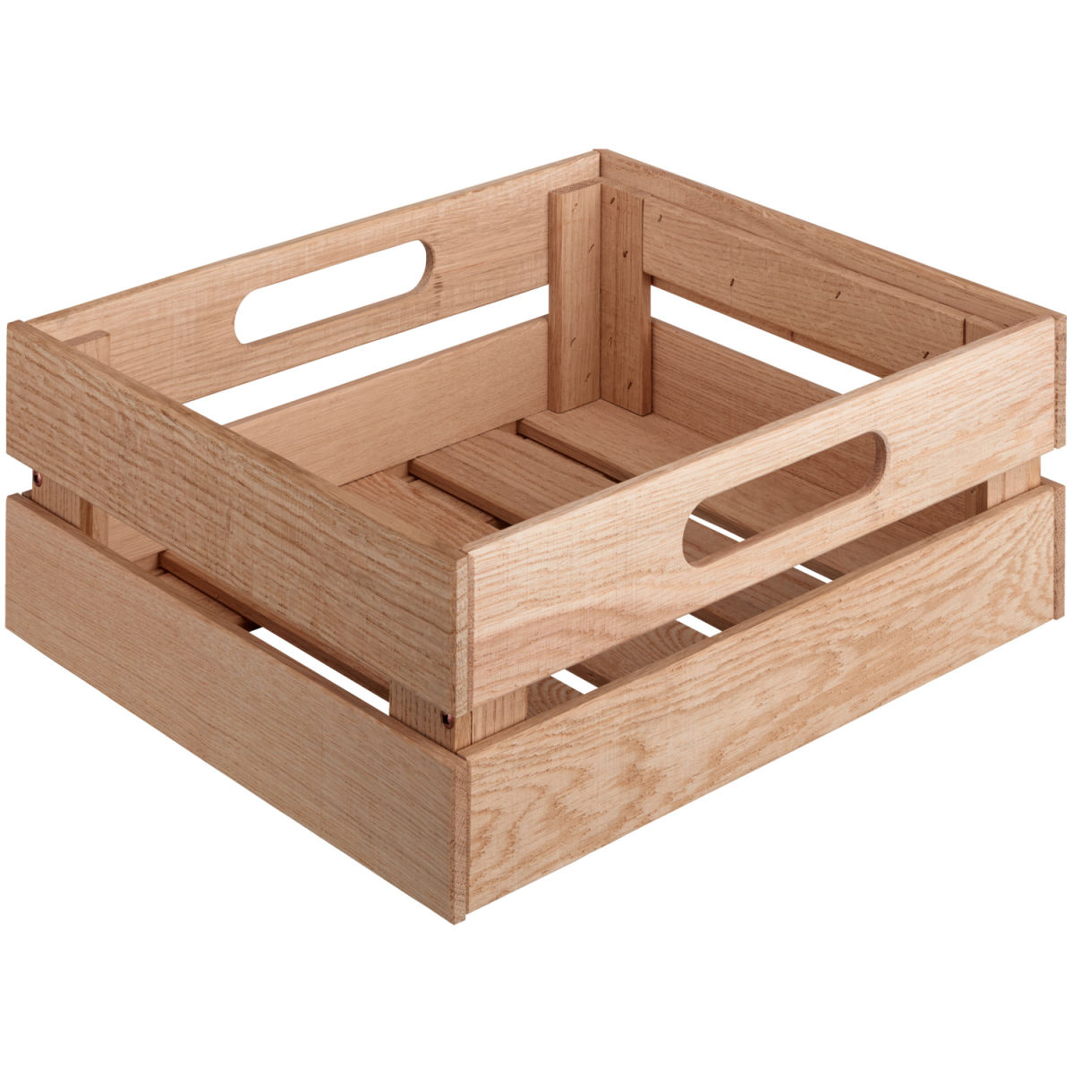 Caja de madera Wantage con asa VEGA; 28.3x34.7x10 cm (LgxAnxAt); roble