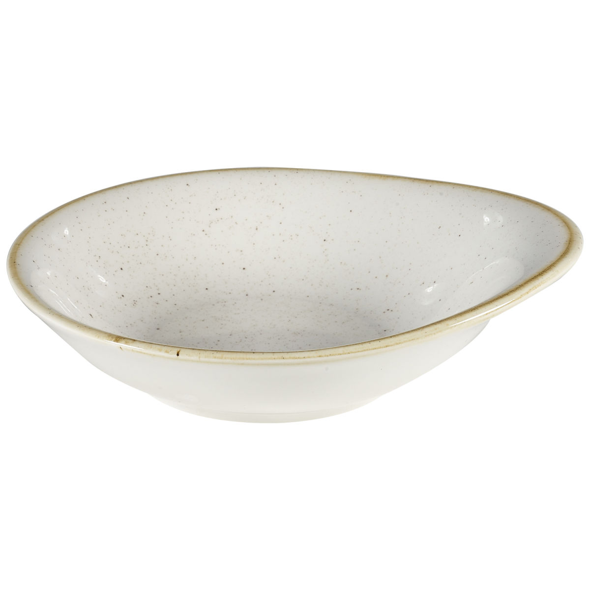 Piatto fondo Stonecast Barley White ovale Churchill; 300 ml, 18.5x18.5x16.8 cm (LxLxH); bianco/marrone; ovale; 12 pz. / confezione