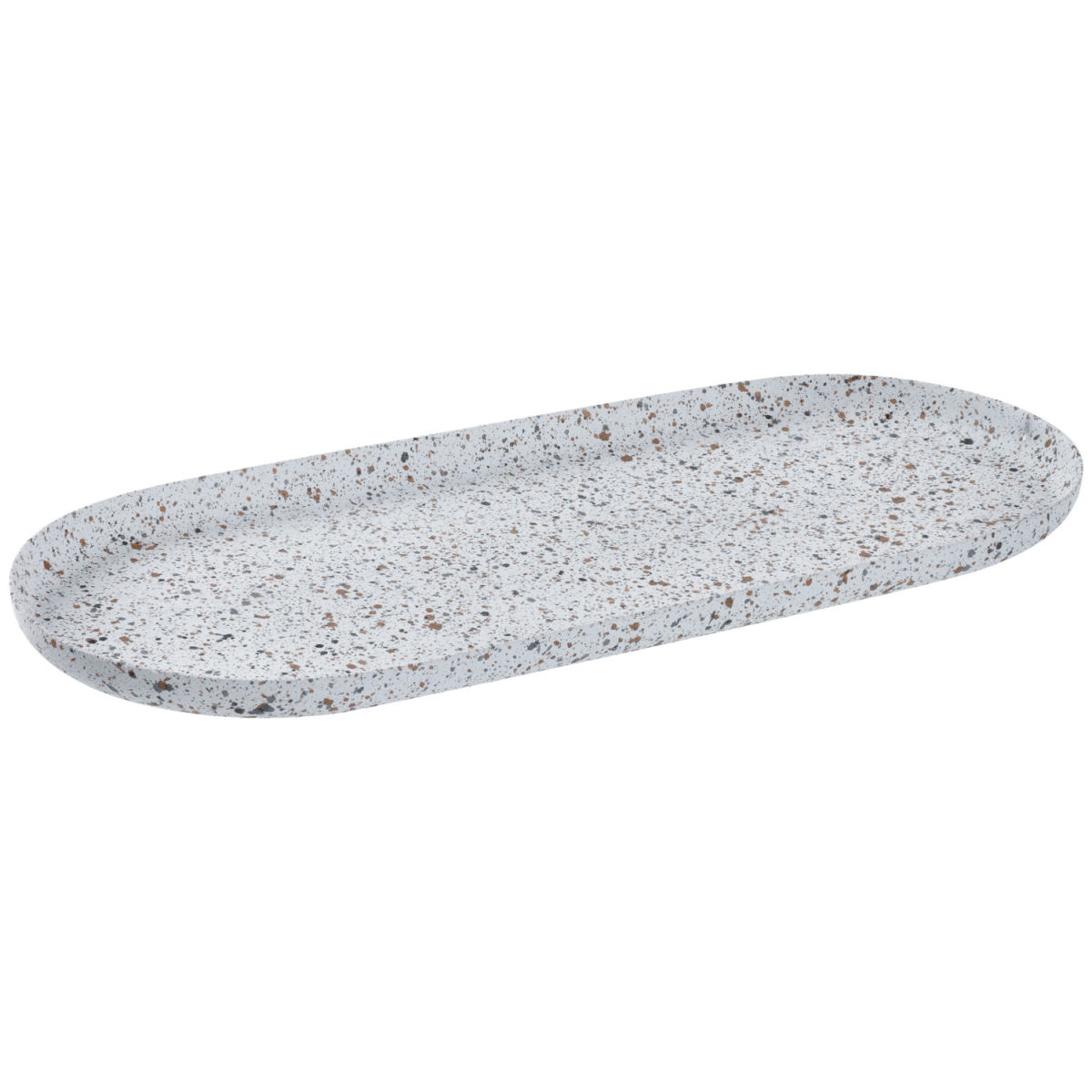 Vassoio decorativo Aby; 29.5x13x1.5 cm (LxLxH); bianco/marrone/grigio/antracite