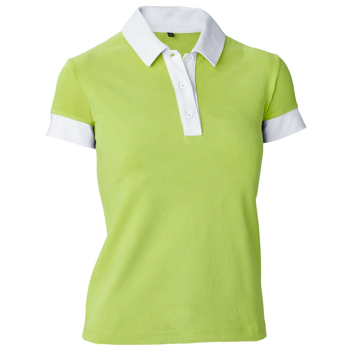 Polo da donna Nice PULSIVA; Taglia M; verde mela/bianco