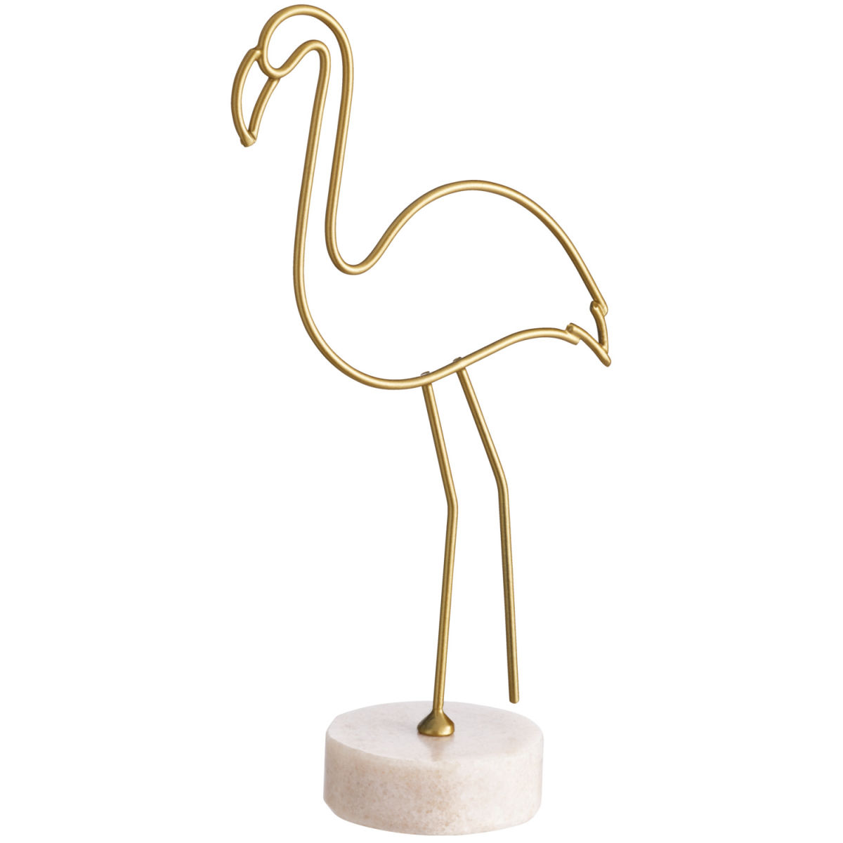 Figura decorativo Flamingo Fanja VEGA; 11.8x16.2x5 cm (LxHxP); oro/beige; 2 pz. / confezione