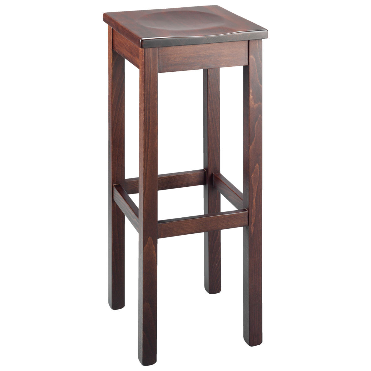 Sgabello Woody PULSIVA; 35x35x83 cm (LxPxH); marrone scuro; 2 pz. / confezione